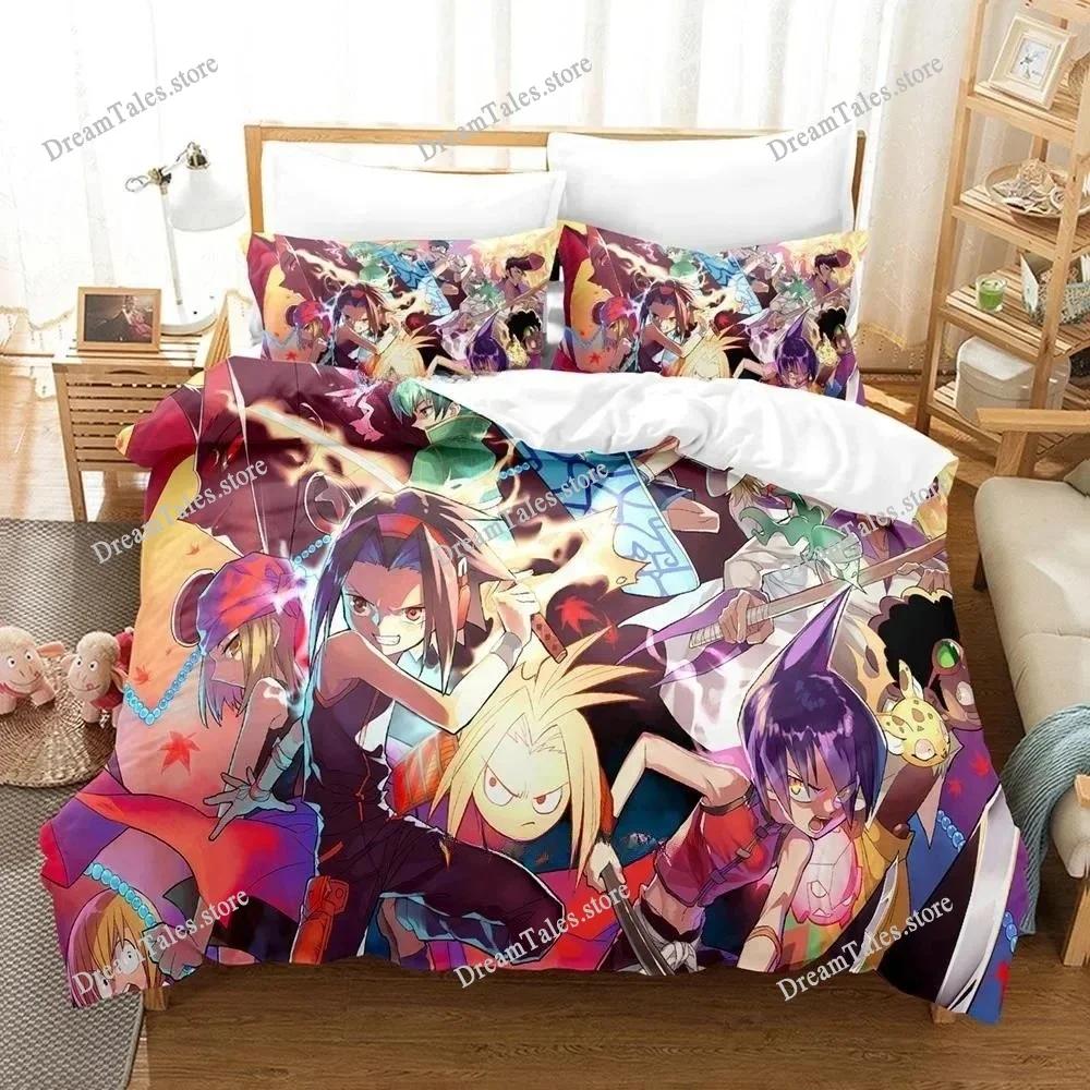 Shaman King Personality 3D Printing Bedding Set Cartoon Anime Adult Kid Bedroom Duvet Cover Sets Home Textiles Luxury Gift