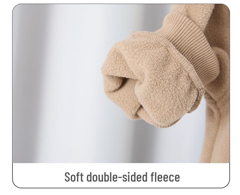 Zestaw sportowy dwuczęściowy dla chłopców na zimę, z podszewką z polaru, 2025