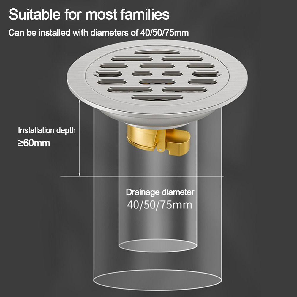 With Grid Grate Cover Sink Strainer Sewer Drain Filter  Bathroom Washing Machine Accessories