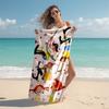 1pc Pippi Longstocking1 Beach Towel, Comfortable and Thick, and Swimming/Bath/Picnic/Camping Towel, Suitable for Seaside Beaches
