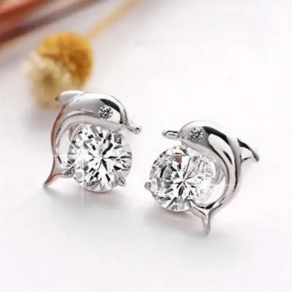 A Pair of Earrings and High-end Luxury Synthetic Zircon Earrings