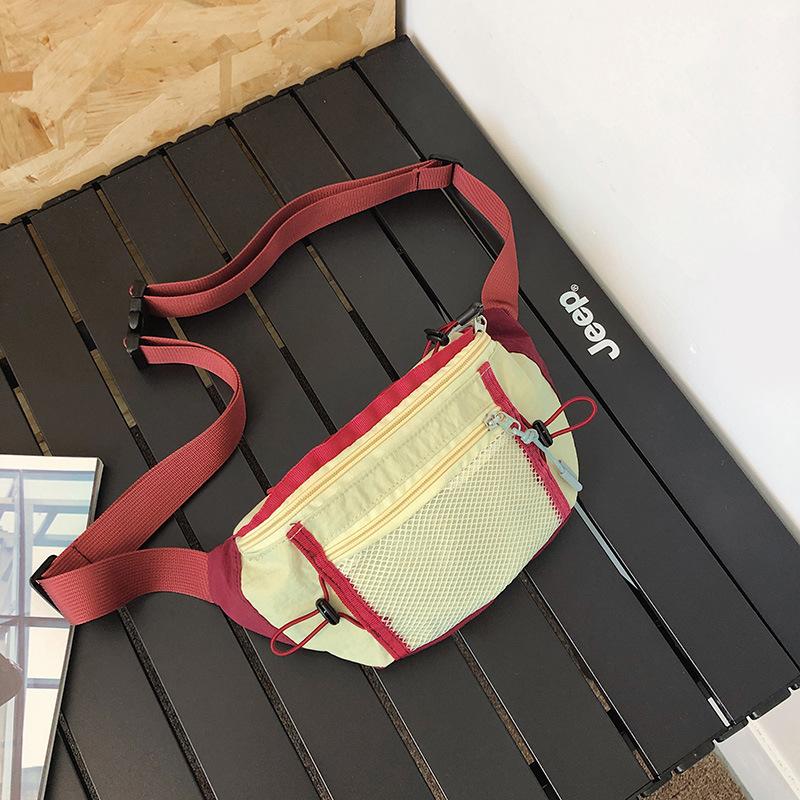 Женская нагрудная сумка Модный бренд Персонализированная сумка-мессенджер Водонепроницаемая Многофункциональная поясная сумка Женская универсальная сумка для велоспорта Наплечная сумка красный