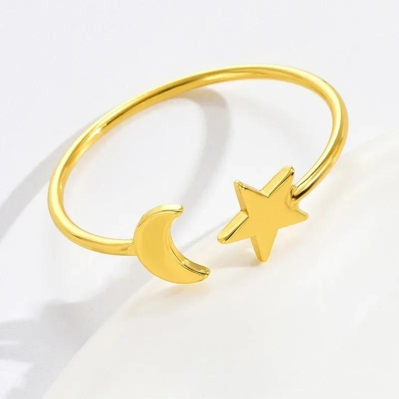 1-24PCS Fashion Alloy Moon Star Napkin Rings Gold Metal Table Decor for Ramadan Eid Islamic Party Banquet Kitchen Home Use