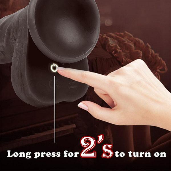 APP or Remote Control Thrusting Dildo Vibrator Sex Toy Black Realistic Vibrating Dildos for G-spot Anal Stimulation Lubisey Thick Women Masturbation