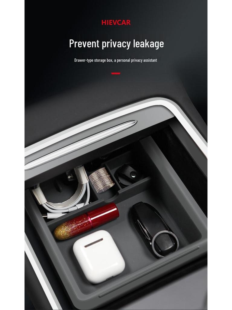 Silikonorganisatör för mittkonsol för Tesla Model 3/Y