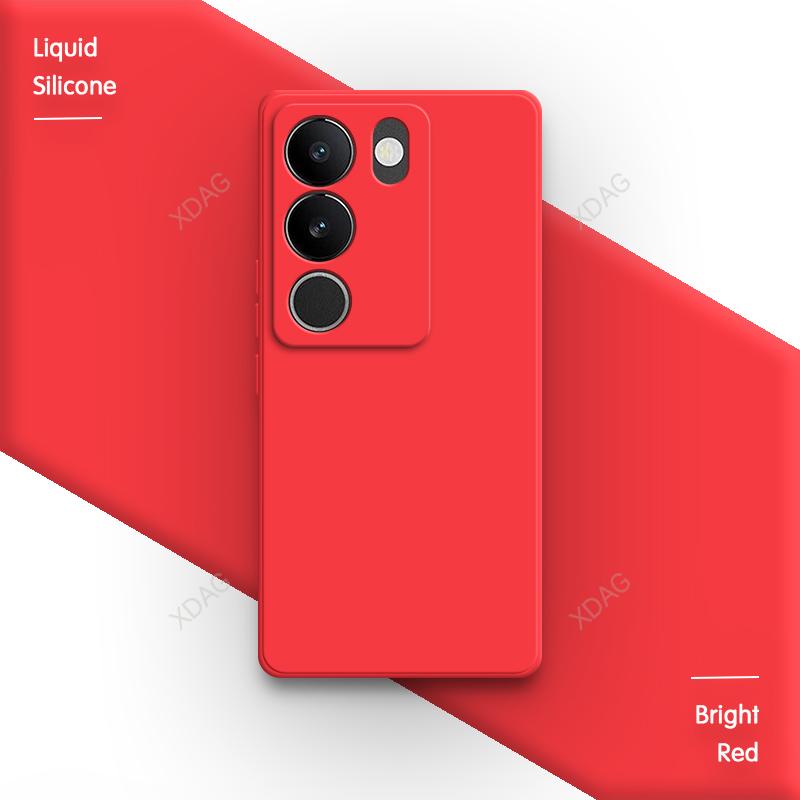 Capa de celular básica Pure Candy Color para VIVO V29 Pro V29Pro VIVOV29 5G Funda Soft Square Liquid Silicone Back Cover Luxury Carcasa