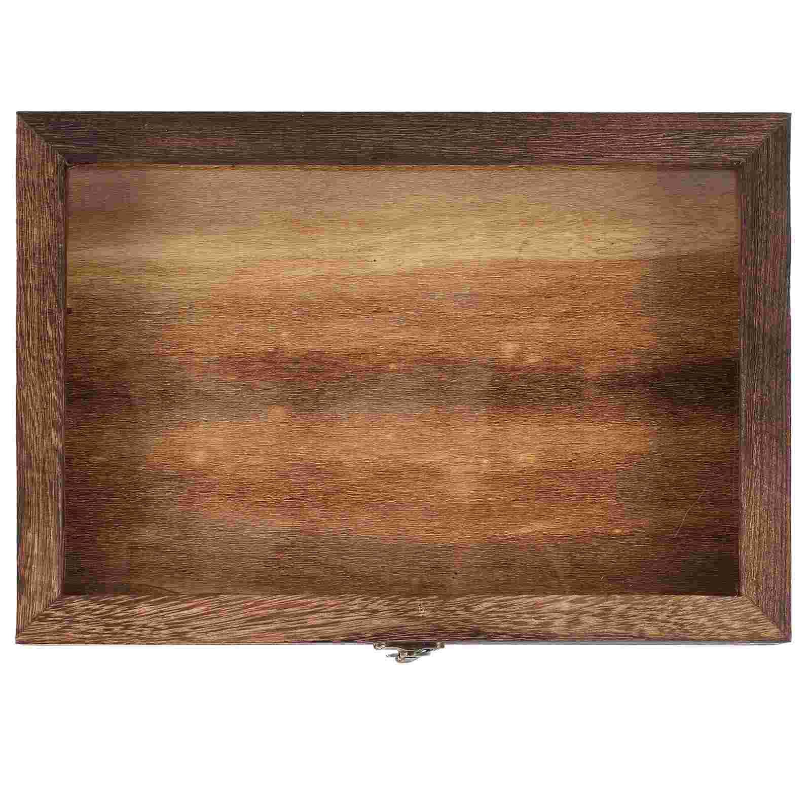 Vintage Specimen Box Wood Showcase Wooden Display Butterflies Boxes Frame Photo Container Dried Flower Storage Holder caffè