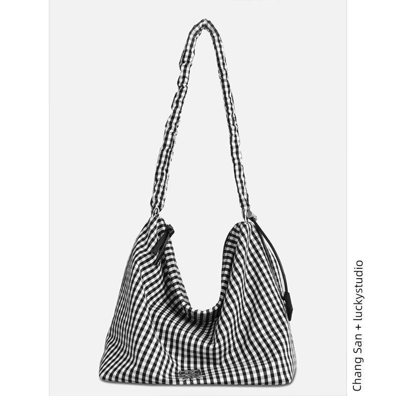 

Kikawa Card Fashion Version Original Design Sports Messenger Bag Lattice