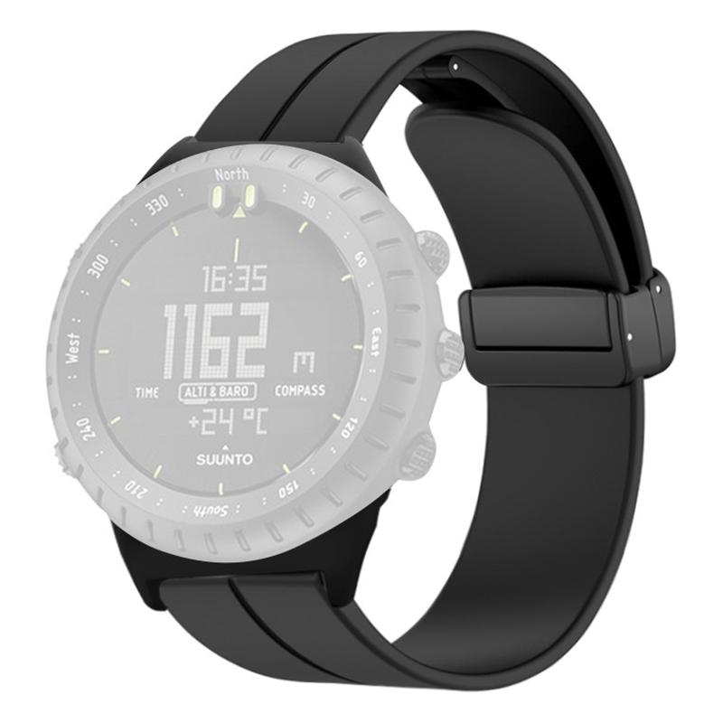 

Для Suunto Core Силіконові Ремінці для Годинника Магнітна Застібка 22мм Заміна Ремінця Black