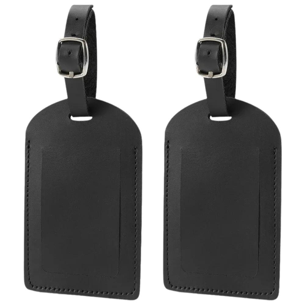 PU Leather Luggage Tags for Women Men Suitcase ID Address Name Holder Travel Accessories Portable Label