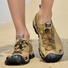 Men Leather Sandals Genuine Cow Leather Male Summer Shoes Lightweight Outdoor Beach Sandals Fashion Gladiator Men SandalsRoman