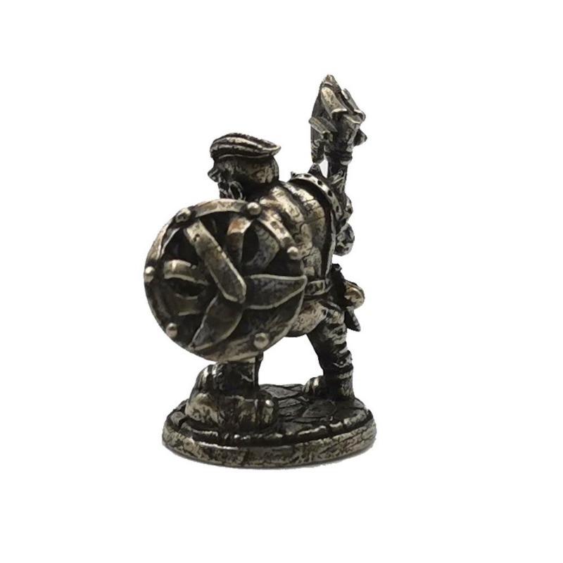 1PC Dwarf Legion Torchbearer Soldiers Models Toy Figurines Miniatures Metal Copper Mens Gifts Desktop Ornaments Decorations