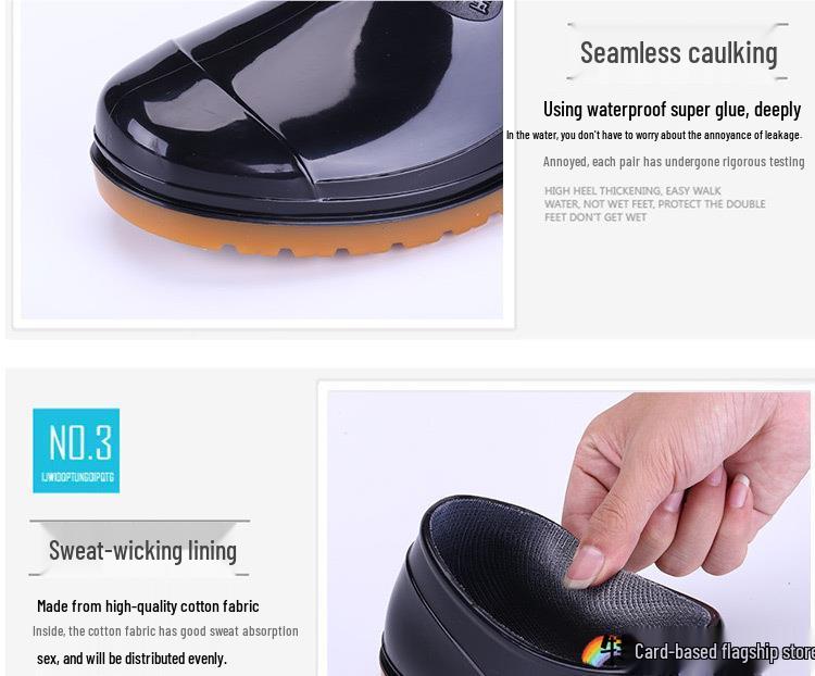 Men's Low-Cut Wear-Resistant Fashion Rain Boots: Non-Slip, Thickened Rubber Galoshes for Construction Sites