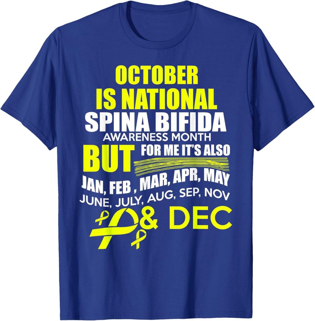 October is Spina Bifida Awareness Month Support Unisex T-Shirt