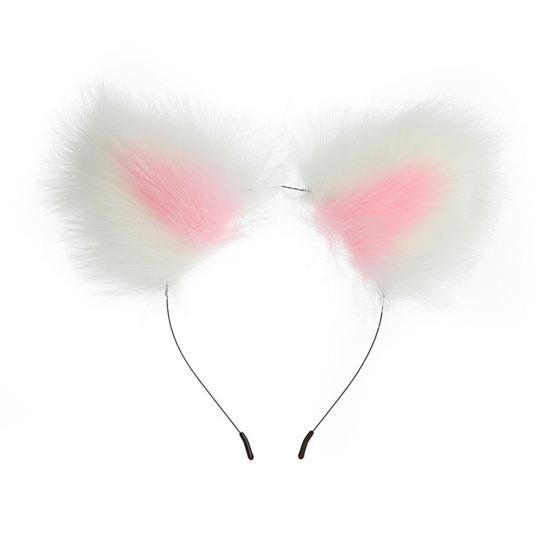 Plush Cat Ear Headband Durable Metal Hairband Versatile Design Hair Hoop Cosplay Props Hair Accessory