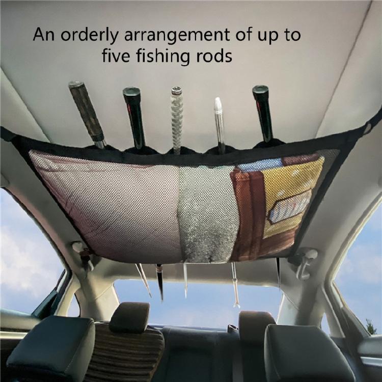 Car Storage Pocket Roof Interior Cargo Net Bag Pouch Sundries Storage Organizer