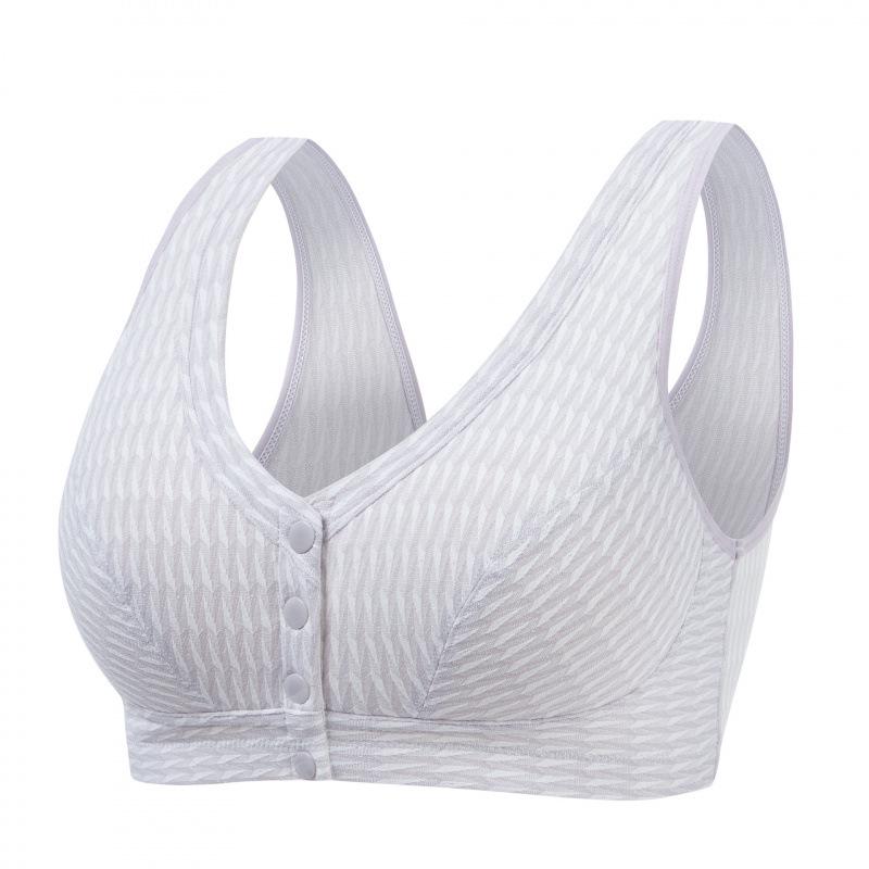 Spring & Summer Cotton Front-Opening Vest Bra for Middle-Aged & Elderly Women - Plus Size Mother s Underwear. 90B
