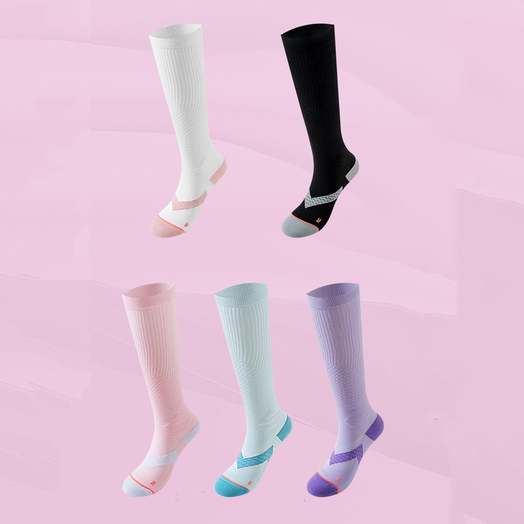 Women's High Pressure Calf Socks Thin Breathable Towel Bottom Rope Skipping Sports Socks