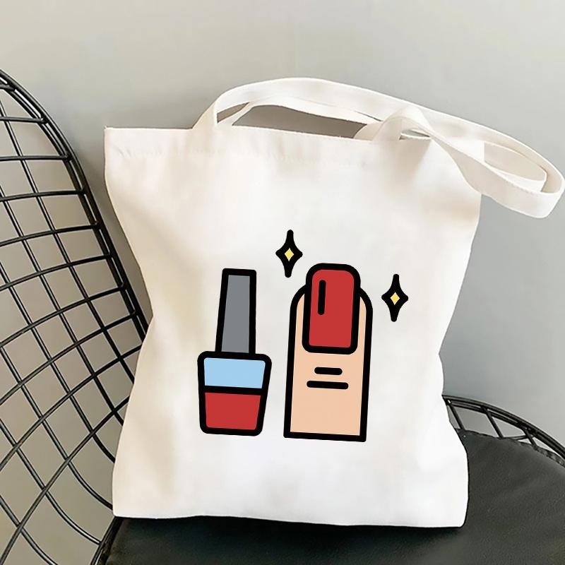 I Do Nail What Is Your Superpower Print Shopper Bag Women Harajuku Book Bag Fashion Large Foldable Shopping Bags Female Tote Bag