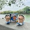 Shin-chan Surfboard Skateboard Rear Car Ornament Gift Set