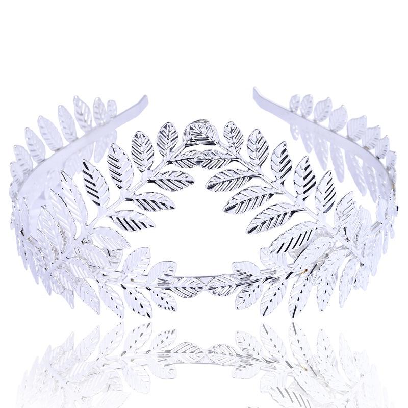 

Ретро-листья Свадебные аксессуары для волос невесты для женщин Головной убор невесты Драгоценности для волос Диадемы для волос Корона Ювелирные изделия Обруч для волос серебряный