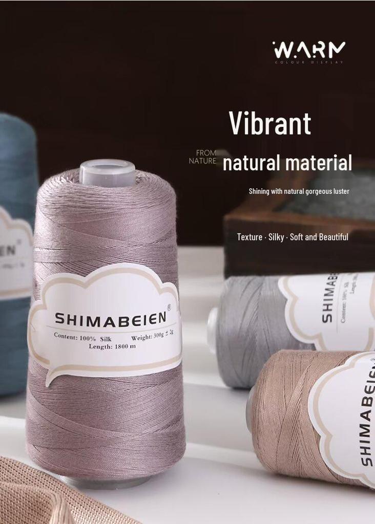 Silk Thread No. 7 - 300g Spool for Crochet, Skin-Friendly for Baby Sweaters and Embroidery.