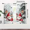 2pcs - Christmas Curtains   Holiday Christmas Dwarf Polyester Printed Curtains   Home Decoration   Room Decoration