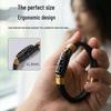 Pulsera de Cuero con Cuenta Dzi Tibetana de Nueve Ojos: Amuleto de la Suerte Estilo Étnico para Parejas