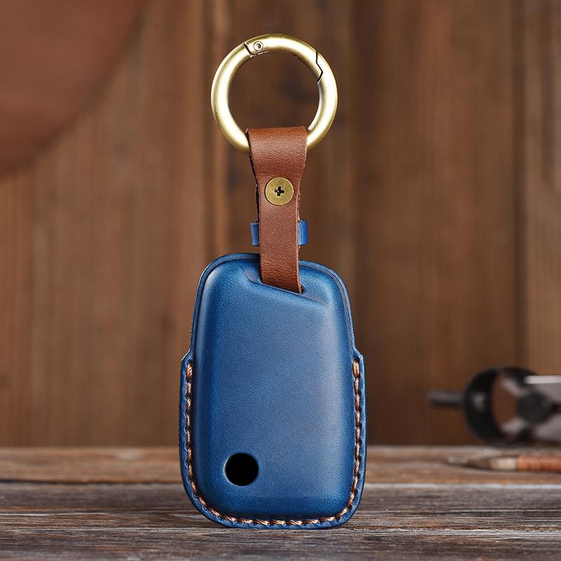 Suitable for VW Volkswagen Golf 7 MK7 Tiguan MK2 T-roc T-cross Skoda Octavia Leather KeysCase Protector