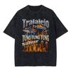 Italian Brainrot Bombardiro Crocodilo Vintage Washed Tshirts Crocodile Plane Bomber Funny Meme Tshirt Man Fashion Streetwear