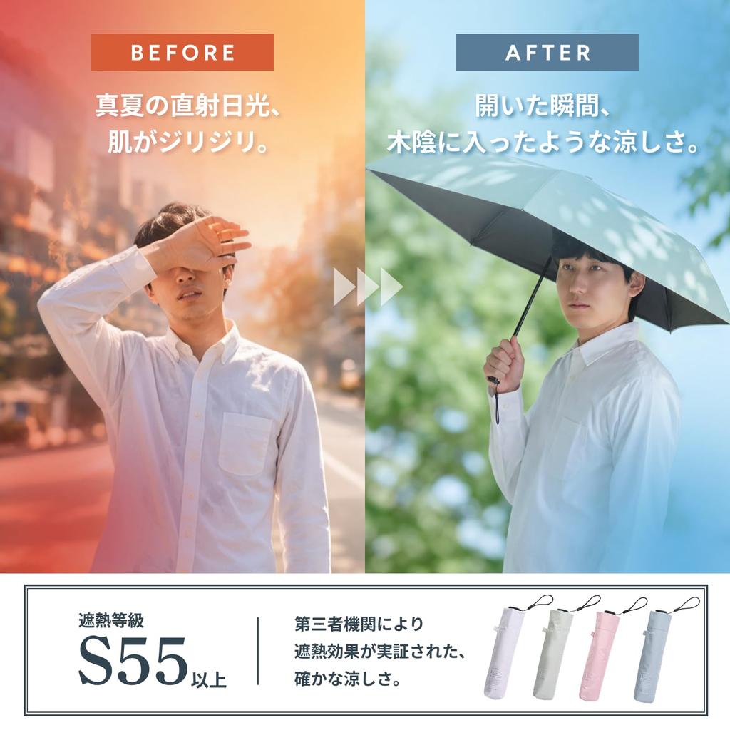 Fujitaya Folding Suitable for Both Sunny and Rainy UV Heat Water Repellent Water Pressure Resistance Durable Carbon Fiber Comes with Gift ARUTO