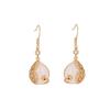 Peacock Imitation Hetian Jade Earrings: High-End Chinese Court Style with Fashionable Ear Hook for Women