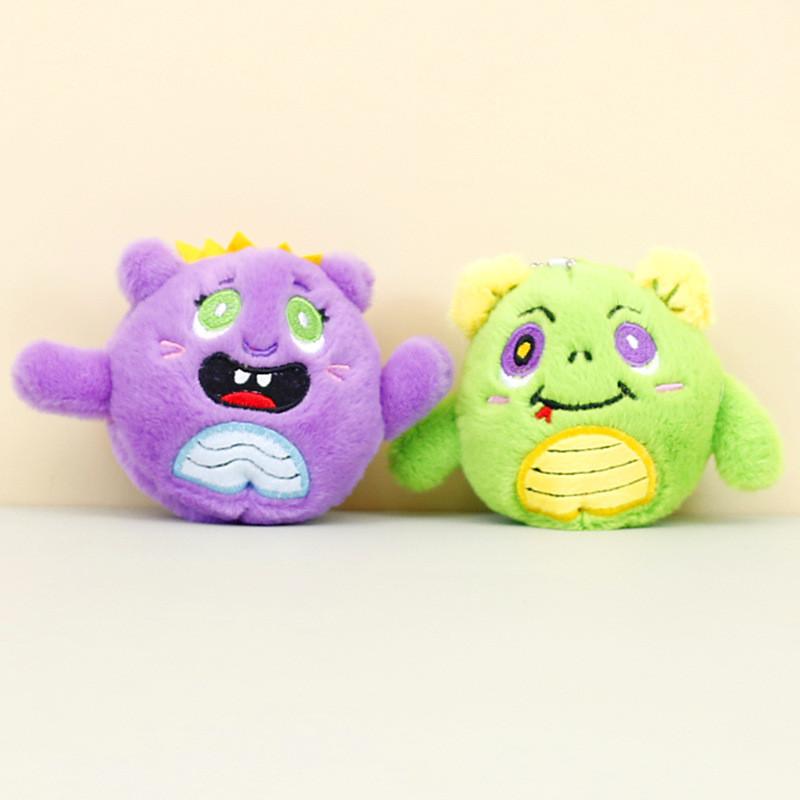 Adorable Monster Plush Keychain Soft Stuffed Toy Backpack Charms In Multiple Colors