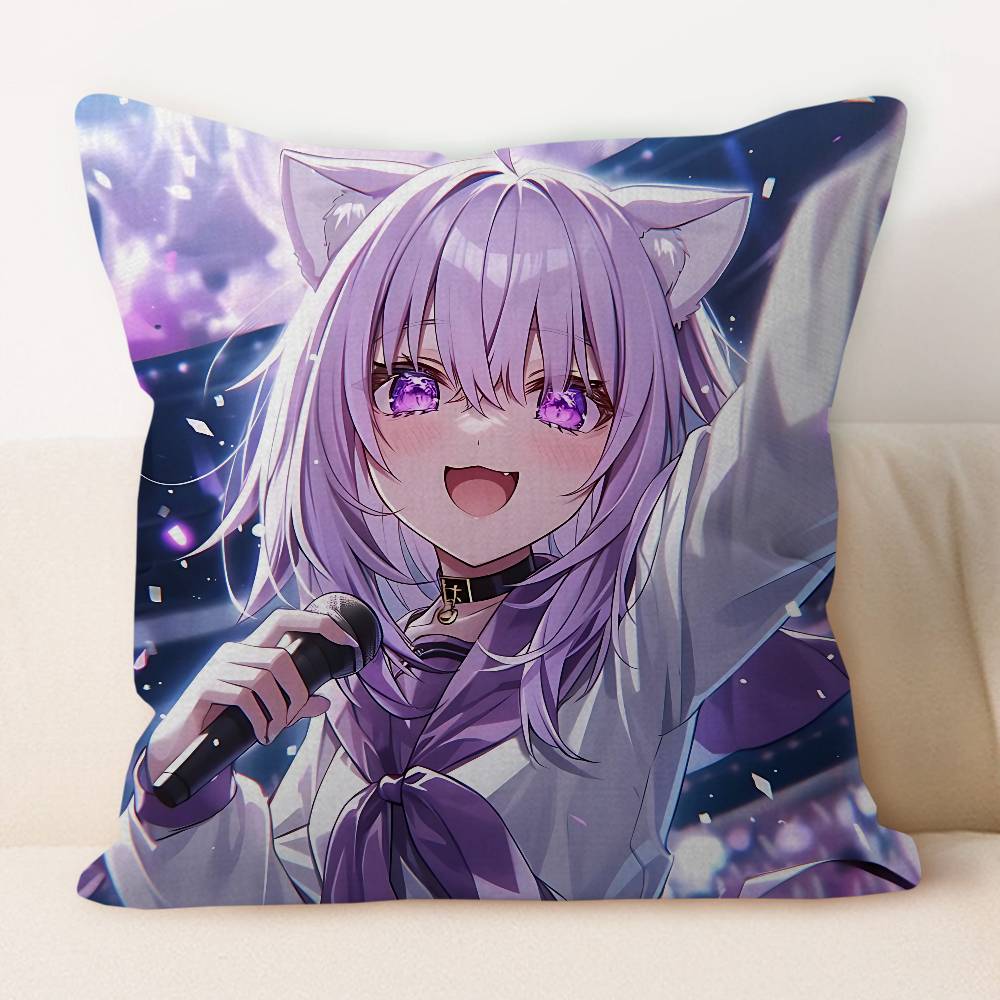 N-Nekomata Okayu Cushion Cover Pillow Cover Decor Pillowcase Printed Cushion Case For Couch