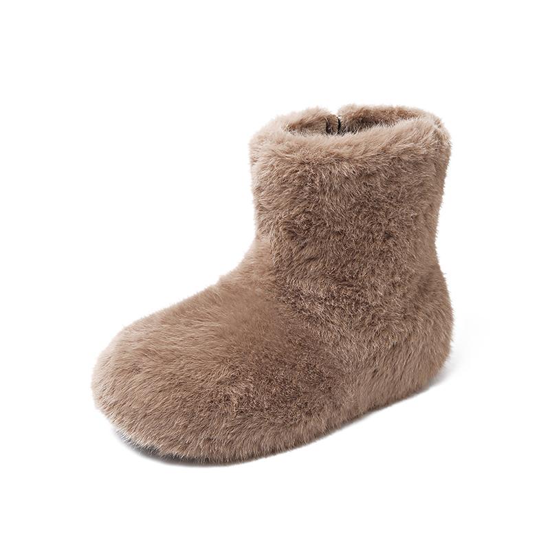 Fashion Women Fur Ankle Boots Fashion New Snow Boots 2025 Designer Short Plush Winter Shoes Trend Woman Sneakers Walking Botas Mujer