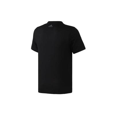 T-shirty Męskie Czarne Okrągły Dekolt Umiarkowany Prosty Krój DV3097