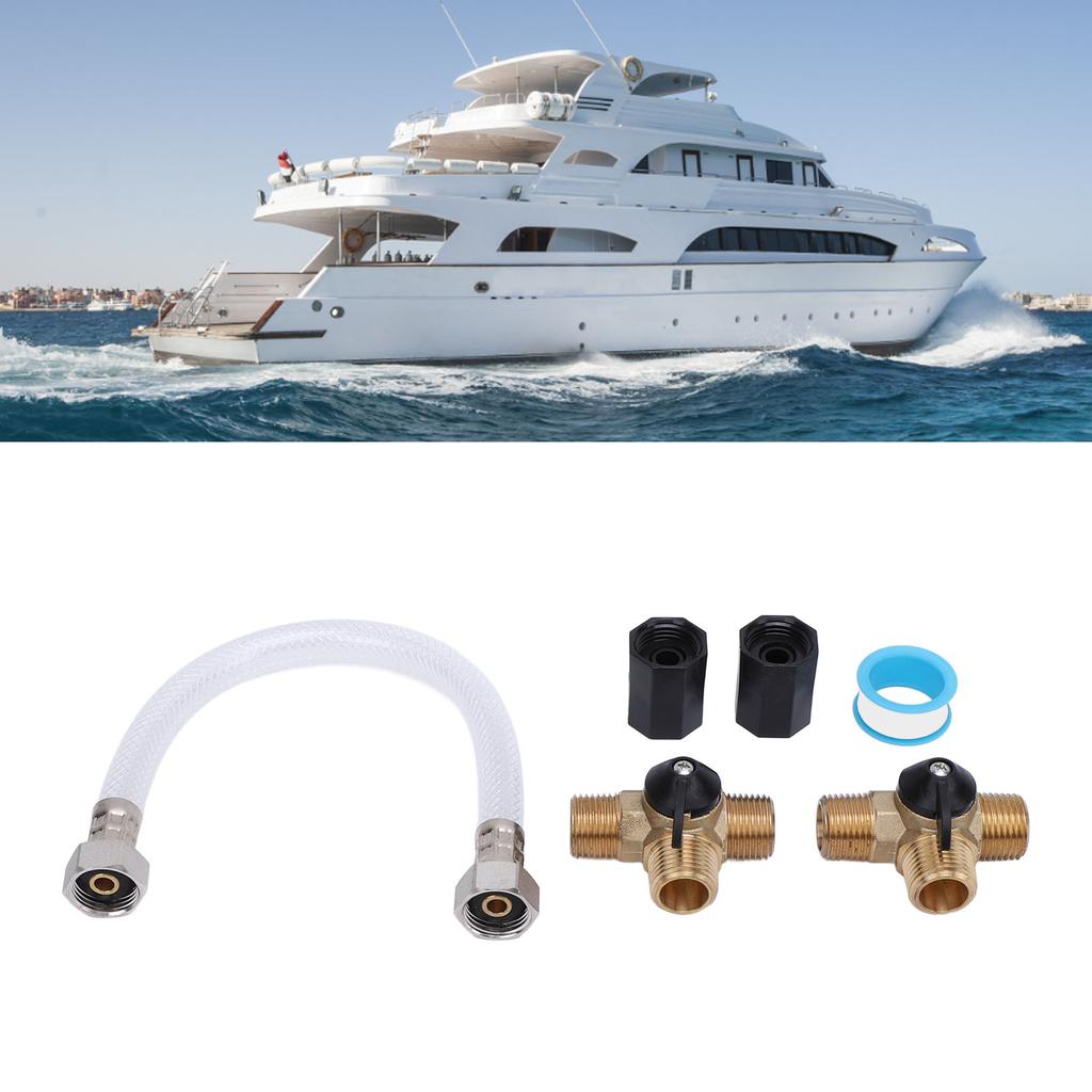 RV Water Heater Hose Kit, Diverter Kit with Hose and Valves, Easy Winterizing, Compatible with Most Common RV Water Heaters