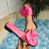 Women's Dressy Flat Sandals Comfortable Slip On Walking Slides Open Toe Casual Sandals for Women Square Toe Beach Shoes Lightweight Summer Slippers