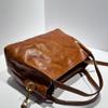 Torba typu crossbody z wierzchnią warstwą garbowanej roślinnie skóry bydlęcej, vintage, oryginalna, damska torba typu tote o pojemności