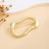 Irregular Oval Delicate Smooth Brooch, Simple Light Luxury High-End Fashion Brooch Women