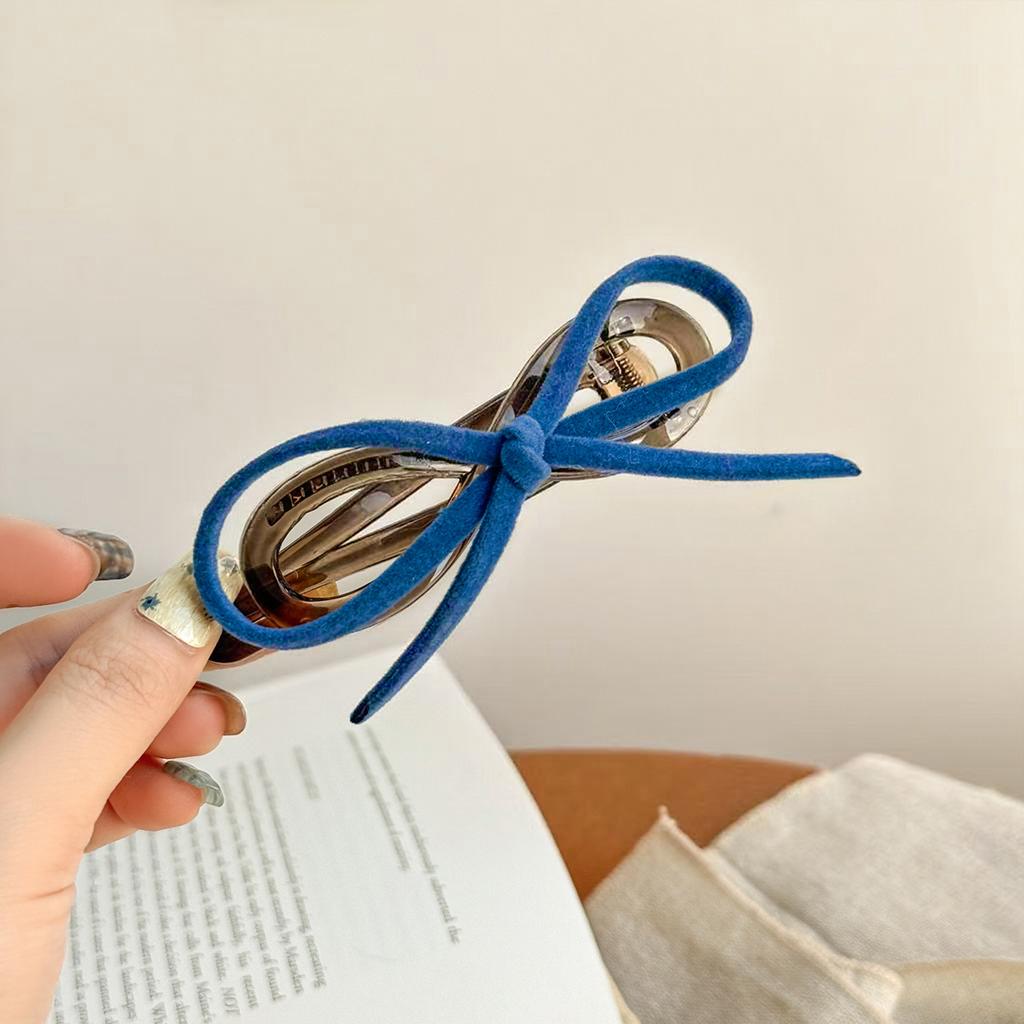 Velvet Bow Twist Hair Clips for Women Exquisite Vintage Flocked Straight Hairpins Korean Versatile Hair Accessories Gift 2025