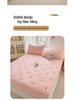 Embroidered Quilted Soybean Cotton Dustproof Non-Slip Fitted Sheet – Skin-Friendly & Soft Bed Cover