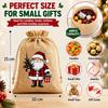 5pcs Reusable Drawstring Gift Bags Rustic Christmas Gift Bags Candy Bags  Christmas Party