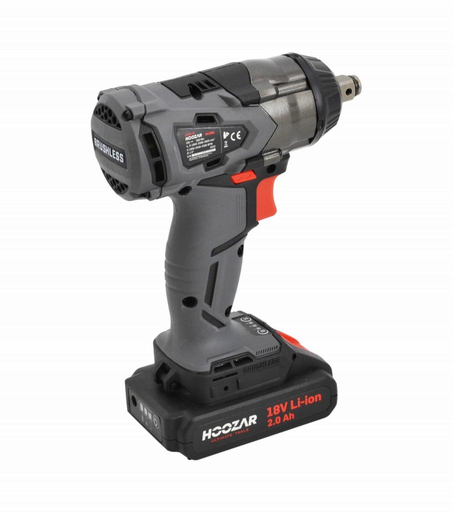 Hoozar Brushless Impact Wrench 1/2"" 18V 1X2.0Ah 350 Nm Iw10Bl