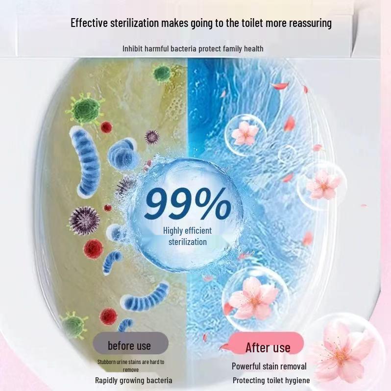 Large Capacity Blue Toilet Cleaning Stick with Deodorizing and Sterilizing Properties