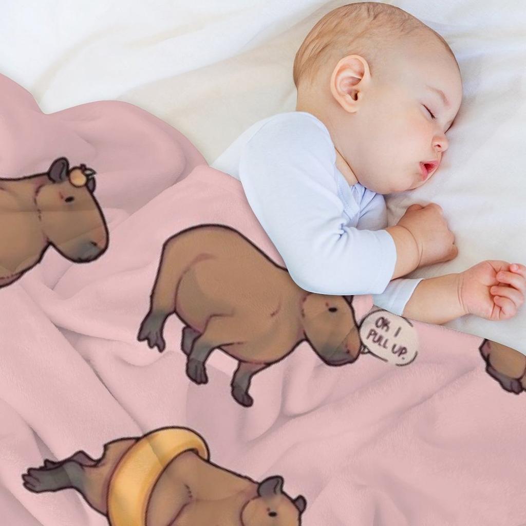 Capybara Bunch Throw Blanket Hairys Plaid On the Sofa For Sofa Thin Christmas Gifts Blankets