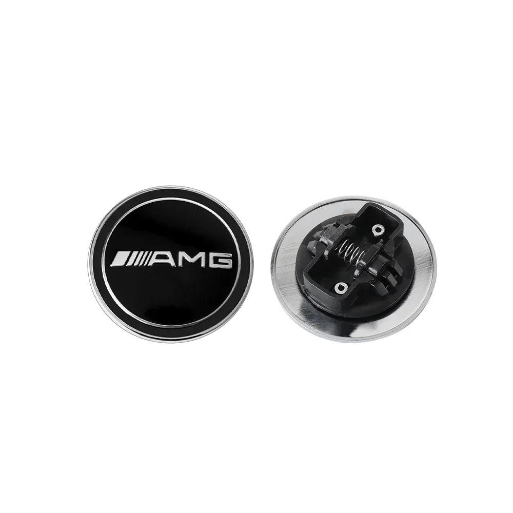 

Car Sticker 57mm Aluminum ABS Car Flat Hood Emblem Sticker Front Badge Logo Decor Accessories For Mercedes Benz AMG W206 W220 W2