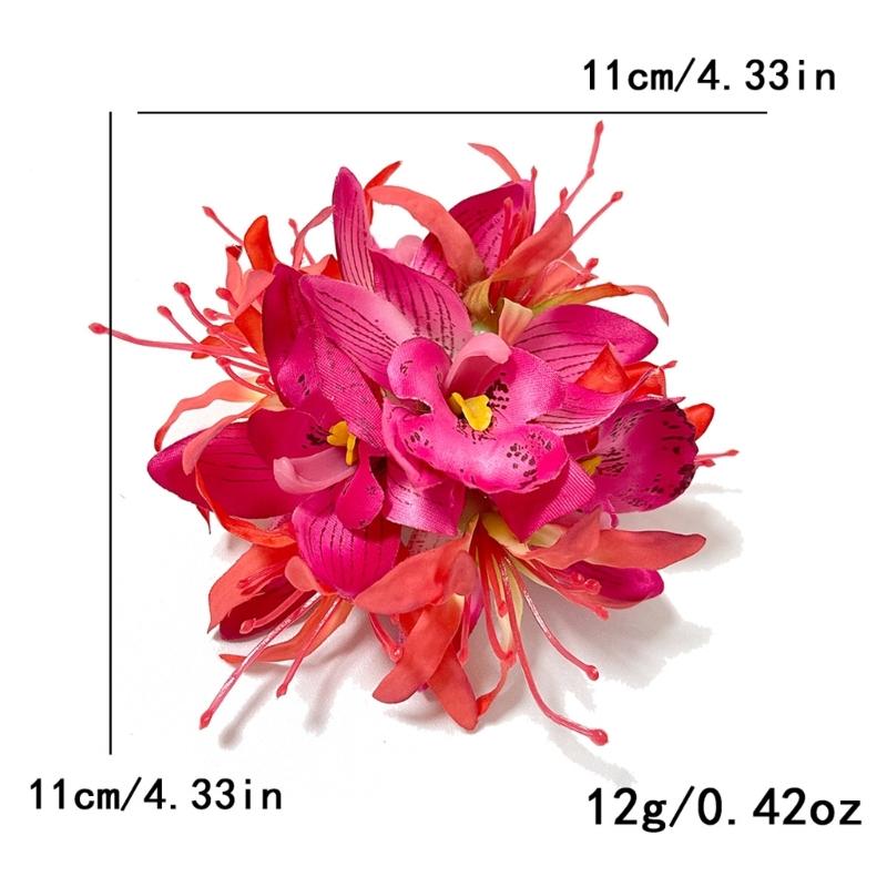 Pince à Cheveux Fleur Tropicale Épingle à Cheveux Florale Barrette Décoration de Cheveux Accessoires de Cheveux Pour Coiffures de Mariée et de Tous les Jours