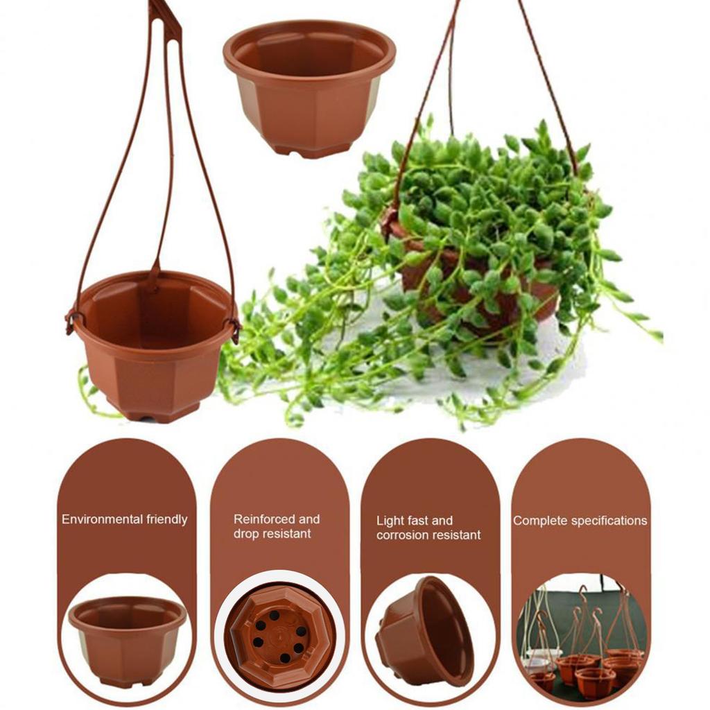 Lot de 14 chaînes de pots de fleurs en plastique pour plantes, support de jardinière à suspendre, décoration de balcon