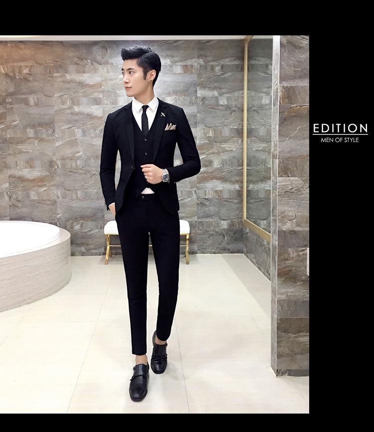 Costume trois pièces pour homme SJT33-P265 - 67,8 % Polyester, 28,7 % Viscose, 3,5 % Spandex